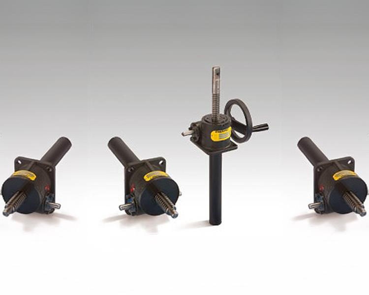 Close-up view of a Joyce screw jack, emphasizing its build and functionality